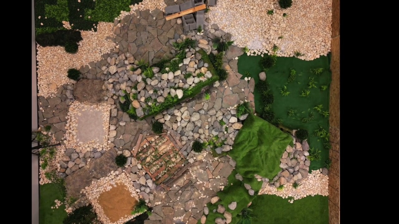 Off-road terrain — mixed rock and grass