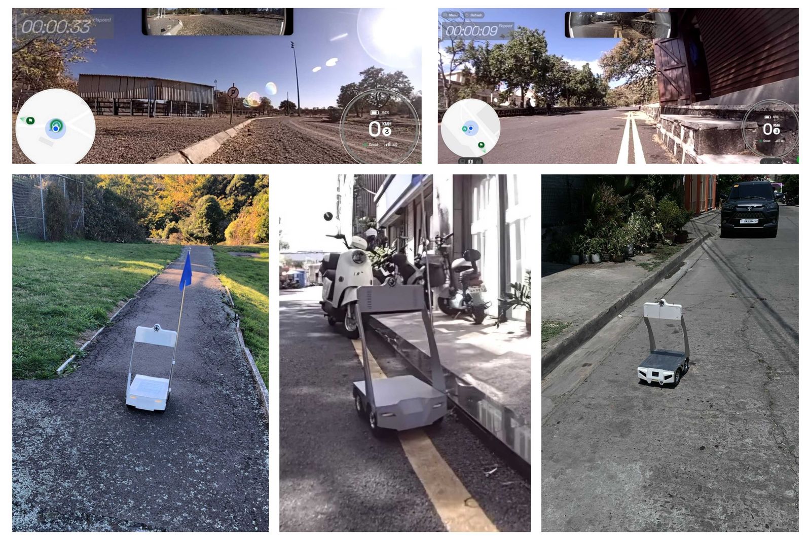 Earth Rover navigating real-world city sidewalk